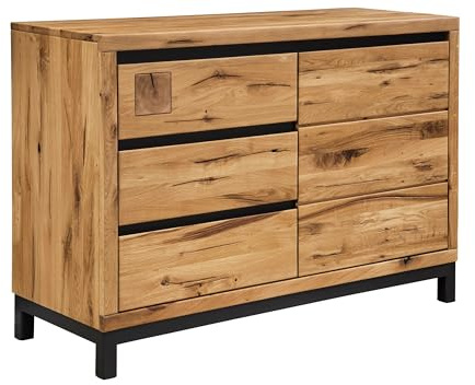 MASSIVMOEBEL24.DE | VILLANDERS Sideboard 120x45x85 Wildeiche geölt - Versch Farben, Farbe:Natur geölt, Größe:120x45x85 cm (BxTxH)