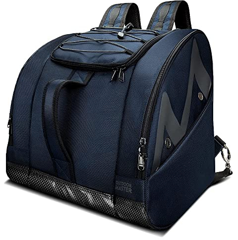 OutdoorMaster Stiefeltasche Eisbär – Skischuhe und Snowboardstiefel, ideal für Reisen mit wasserdichter Außen- und Unterseite – für Herren, Damen und Jugendliche – Blau