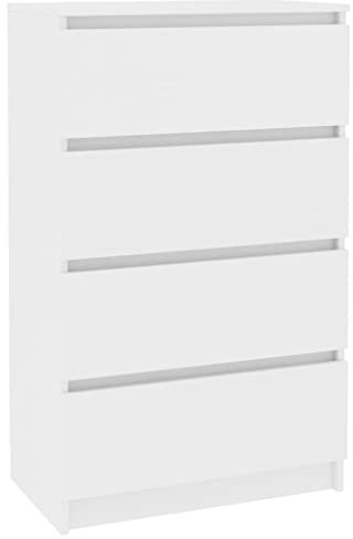 vidaXL Buffet Blanc 60x35x98,5 cm Bois d'ingénierie