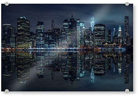 artboxONE Acrylglasbild 90x60 cm Städte/New York New York Blue - Bild New York Architektur City