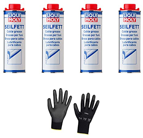 Iloda 4xOriginal Liqui Moly 1l Seilfett 6173 Schutzhandschuhe