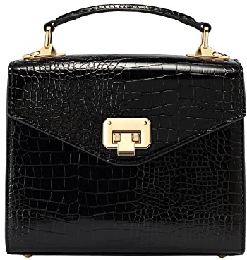 VICTORIA HYDE Damen Handtasche Umhängetasche Klein Schwarz Damen Handtasche Leder Tasche Damen Schultertasche Crossbody Bag