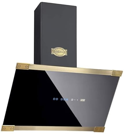 Kaiser AT 6445 | Art Deco 60cm Chimney Cooker Hood | Wall Mounted Kitchen Extractor Hood (Black)