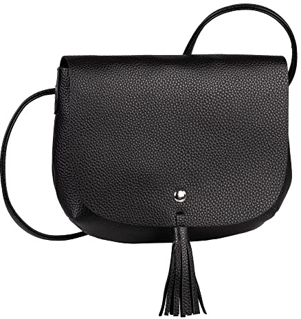 DENIM TOM TAILOR bags Ida Damen Umhängetasche Satteltasche Klein Schwarz