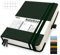 Mlife Quaderno A5 Quadretti, 360 Pagine E 100g/M² Carta Resistente All'Inchiostro, Quaderni Con Tasca Pieghevole Per Ufficio Scuola Casa Scrittura E Note(Verde)