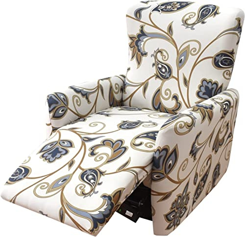 Ruhesessel Bezüge, Stretch Relaxsessel Bezug 4-Teilig Elastischer Antirutsch Husse, Sesselbezug Überzug für Fernsehsessel, Abnehmbar Waschbar (Color: #1)