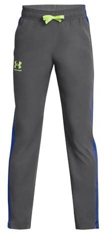 Under Armour Boys' Sportstyle Woven Pants, (026) Castlerock/Tech Blue/Morph Green, X-Large