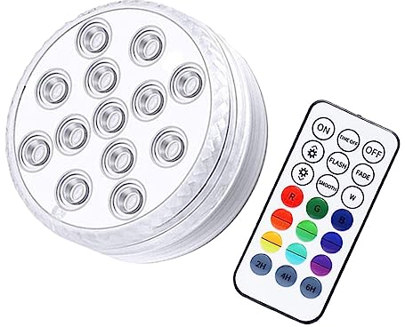 UKCOCO 2sätze Schwimmende Poolbeleuchtung Mit Farben Wasserdichtes Unterwasserlicht Für Teich Aquarium Fernbedienung Magnet Dekorative Lampe Für Feste Partys