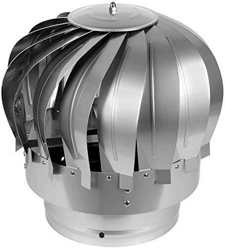Ventilatore da Tetto Elettrico Tappo per Camino Tetto di Fabbrica in Acciaio Inossidabile Tappo per Camino Anti-Corrente d'Aria Adatto alla Maggior Parte dei comignoli Standard Ven