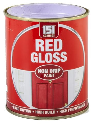 SuperGift.com 300ml Non Drip Paint Tin Exterior Interior Hard Drying Performance (Red Gloss)