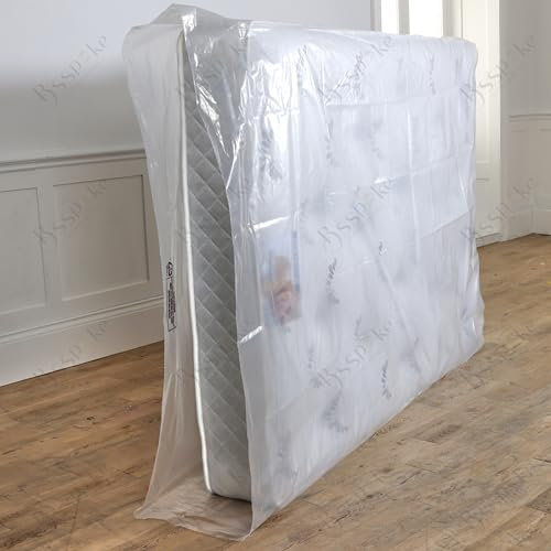 BSSPOKE 500 Guage Double Mattress Bags for Storage Durable Mattress Storage Bag for Moving & Storage – Perfect Fit, Ultra-Strong Material – Keep Your Mattress Like New! (3ft - Single)