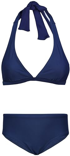 Aquarti Set Bustier Slip de Bikini Maillots de Bain Deux Pièces Filles Deux Pièces, A Nouer - Bleu foncé, 152
