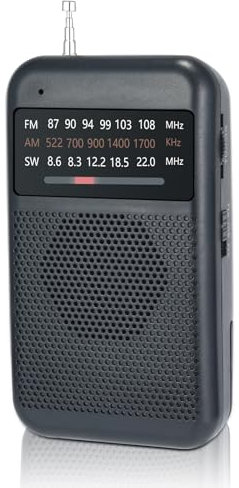 Portable Radio Small, AM/FM/SW Battery Radio Pocket with Excellent Reception and Headphone Jack, Mini Compact Walkman for Outdoor, Indoor & Emergencies