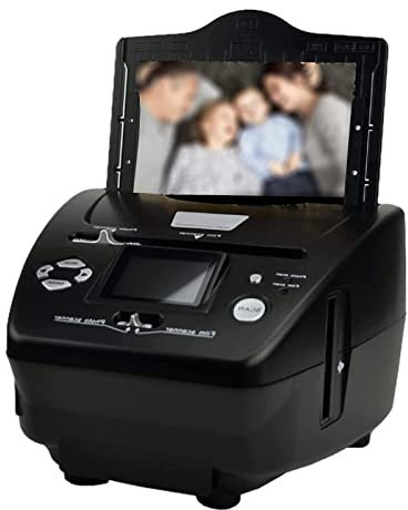 Film Slide Scanner, High Resolution Film Scanner, Converts 35mm 135 /Slides/Negatives To Digital JPG Photos, Scan 3 * 5, 4 * 6, 5 * 7 Paper Photos,Black