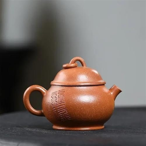 ATGQBCF Set con Teiera Set di Teiere Collezione di Set da tè Zisha Teiere Cinesi in Argilla Viola Yixing Bollitore per Teiera di Piccola capacità Fatto A Mano da Artisti 110ml Set da tè Portatile