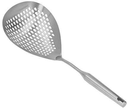 PerGar Cuchara Ranurada para Espumadera, Cuchara Ranurada Grande de Acero Inoxidable, Espumadera para Cocinar, Cucharón para Espumadera de Acero Inoxidable 304, Cuchara para Espumadera,
