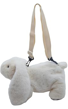 Cute Since 1999 - Schultertasche für Kinder - Tierschulterbag - Plüsch Kinderschultertasche - Chest Tasche für Jungen & Mädchen (Hase, Kleine)