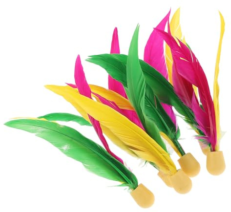 MOBUTOFU Badminton-Birdies Aus Hochelastischem Gummi 6er-Pack Ersatz Für Jungen Und Mädchen Für Erwachsene Ideal Spiele Im Hinterhofpark