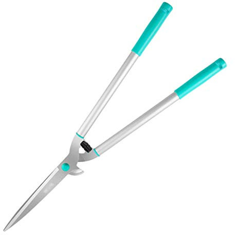 OLSKFUH Heckenschere Mit Doppelkopf-Design Kann Beim Beschneiden Helfen, Manuelle Heckenschere Mit Stahlgriffen Zum Beschneiden Von Rändern, Buchsbäumen Und Hohen Büschen, Heckensc,