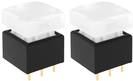 The Lord of the Tools 2pcs Interruptores Pulsadores Momentáneos RGB Cuadrados para Procesadores de Vídeo Y Equipos de Monitoreo de Seguridad
