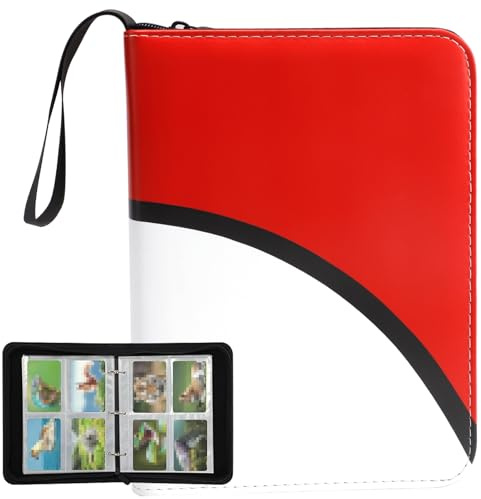 MAIJIAJU Sammelalbum Karten 4-Pocket, 60 Seiten 480 Taschen Groß Sammelkarten Album Sammelheft, Hochwertiges Wasserdicht PU Leder Card Binder Karten Ordner Heft Geschenk für Kinder Geburtstag