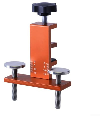 Cabinet Door Installation Aid with Rubber Pad for Enhanced Clamping Stability (Orange)