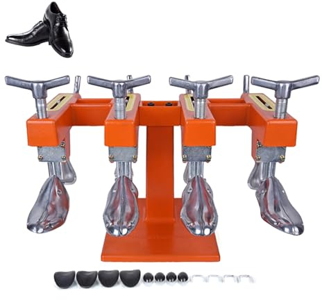 Ensanchador de Zapatos de Cuatro Cabezales, Profesional con Escala, Ancho y Longitud Ajustables, Manual, de Aluminio, para Hombres y Mujeres.