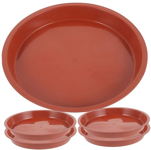 HANABASS 5 Pièces Soucoupes Rondes en Plastique pour Pots De Fleurs Empêchant Le Débordement d'eau Adaptées à Différents Types De Pots