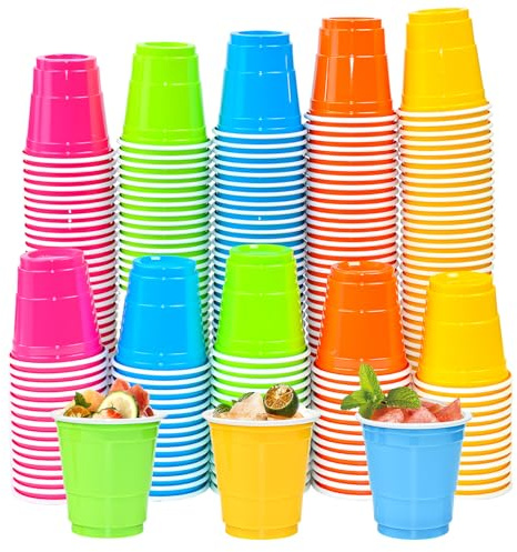 WEFHEF 250 Pezzi Bicchieri da Shot in Plastica Colorati 60 ml Bicchierini Plastici per Caffè Mini Bicchieri Colorati Riutilizzabile Senza BPA per Espresso Bar Feste e Casa (5 Colori)