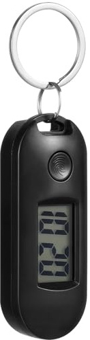 Housoutil Keychain Digital Watch with Clip, Digital Electronic Led Pocket Watch for Kids Nurse Student Test Home Office Outdoor Use (black)