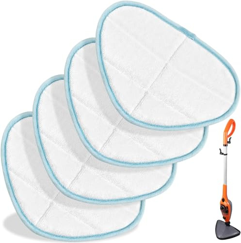 Distorris 4 Pack Steam Mop Pads for H2O HD Steam Mop, Microfibre Steam Cleaner Replacement Pads Reusable Cleaning Pad Washable Cleaner Cloth for Floor Cleaning