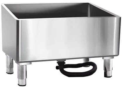 TRGCJGH Lavello del Ristorante Commerciale Acciaio Inox, Lavamani Industriale per la casa, Lavabo di Utilità per Garage e Cortile,Ristorante(100x41x55cm(39.3x16.1x21.6inch),Silver)