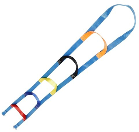 Gatuida Scala di Corda Sospesa per 2 Metri 6 Gradini, Corda da Arrampicata Resistente per Esterni, Accessori per Giochi All’Aperto e Sviluppo Motorio, Facile da Montare e Trasportare