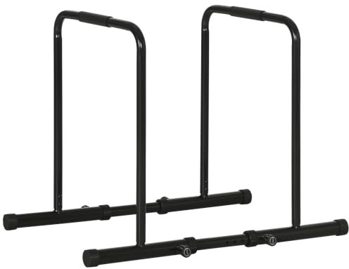 SPORTNOW Parallele Dip Bar Station Schwarz Stahl