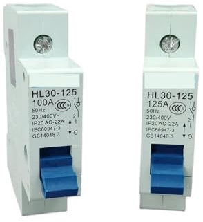 Interrupteur principal HL30 1P, sectionneur, disjoncteur, 100 A, 125 A(100A)