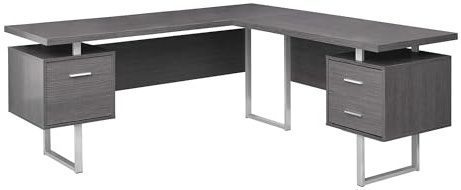 Monarch Specialties Computer 70L Desk Left or Right Facing - Grey