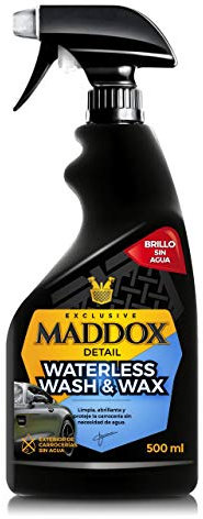 Maddox Detail - Waterless Wash & Wax 500ml | Cera di Carnauba | Pulizia Senza Acqua per Auto | Kit Lucidatura Auto | Lucentezza della Vernice | Con Facile Applicazione | Cera Liquida Auto