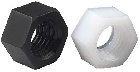 Nylon Sechskantmutter, Kunststoffmutter, Kunststoff Nylon Schraubverschluss,-M5 50 Schwarz