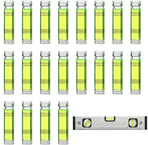 Mini Wasserwaage 50pcs Mini Horizontal Ruler Level Small Bubble Level High Precision (Light Green)