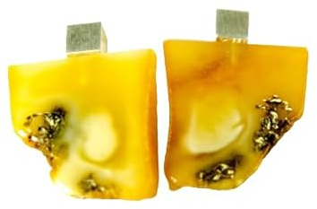 Ohrringe Bernstein Silber 925 GELB Earrings Amber NEU o17