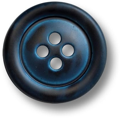 8er Set blaue Kunststoffknöpfe in Lederoptik - günstigere B-WARE. Ø: ca. 15mm!