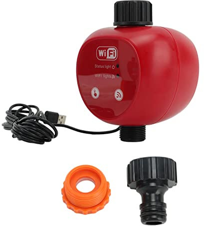 Regadera Automática De Flores Con Rosca Hembra 3/4, Sistema De Riego Automático WiFi Con Sincronización Inteligente Para El Jardín Del Hogar, Dispositivo De Riego Automático Para Interiores, Pantalla