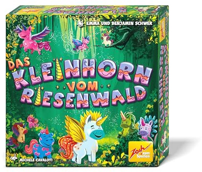 Zoch 601105184 - Das Kleinhorn vom Riesenwald (Kinderspiel ab 4 Jahre) - fantastisches Einhorn-Spiel für Kinder, für 2-4 Spieler, ca. 20 Min. Dauer pro Spiele-Runde