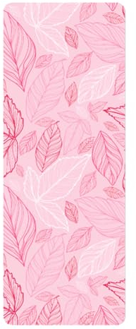FANSU Tragbare Reise Yogamatte 1,5mm Dick Faltbare Gymnastikmatte, Weich Leicht Übungen Trainingsmatte für Yoga, Pilates, Bikram, Stretching, Training und Bewegung (185x68cm,rosa Blätter)