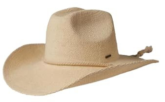 Brixton Austin Cowboy Strohhut Cowboyhut Westernhut Sonnenhut Sommerhut Gartenhut Damen/Herren - Sommer Frühling-Sommer - M/L (57-59 cm) beige