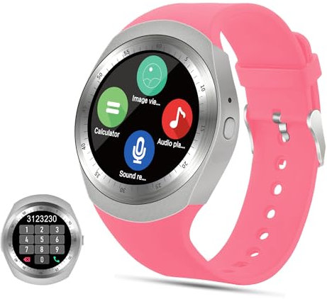 Tipmant smartwatch, orologio fitness con contapassi touch screen scheda SIM slot fitness tracker orologio fitness per Samsung Huawei Xiaomi Redmi LG Android telefono Smart Watch per donna uomo bambino