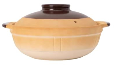 XICHENGSHIDAI Keramik-Auflaufform mit Deckel, chinesischer Tontopf Reis, Suppentopf, Kochgeschirr, hitzebeständige Schale mit Griff (Gelb, 2100 ml)