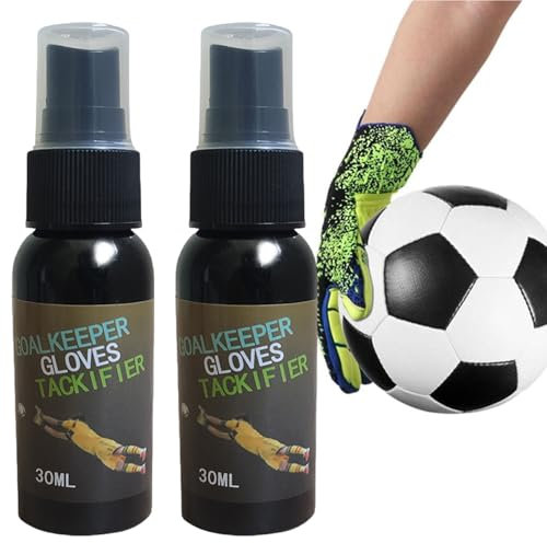 Cutiolly Torwarthandschuh Grip Spray, Fußball Handschuhe Pflege-System, Torwarthandschuhkleber, Goalkeeper Torwarthandschuhkleber, Torwart Training Zubehör (Schwarz -2pcs)