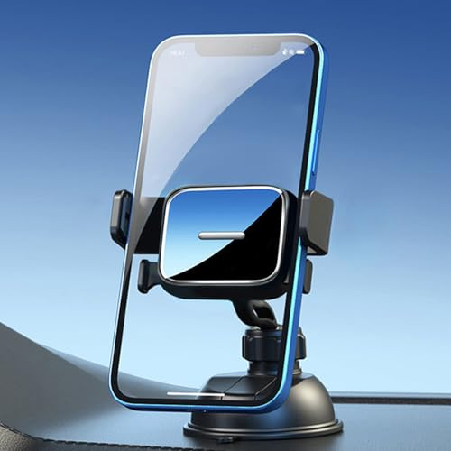 QruiLanTu Car Suction Cup Phone Holder Upgrade One-Key Locking Universal Car Phone Holder Mount 360-Degree Rotation And Free Adjustment Fit For All Phones Iphone Samsung（Suction Cup）