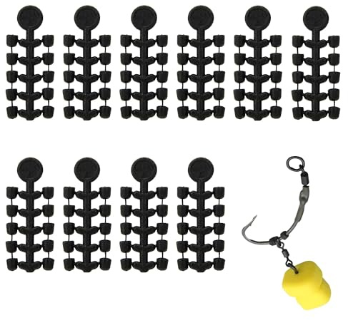 100pcs europäischer Stil Anti-Derone Fischerei Set Fisch Haken Block Kugeln Karpfen Angelhaken Perlen, Angelhaken Stopper – Karpfenfischereizubehör für Europäische Boden Ronnie Rig Terminal Tackle ﻿